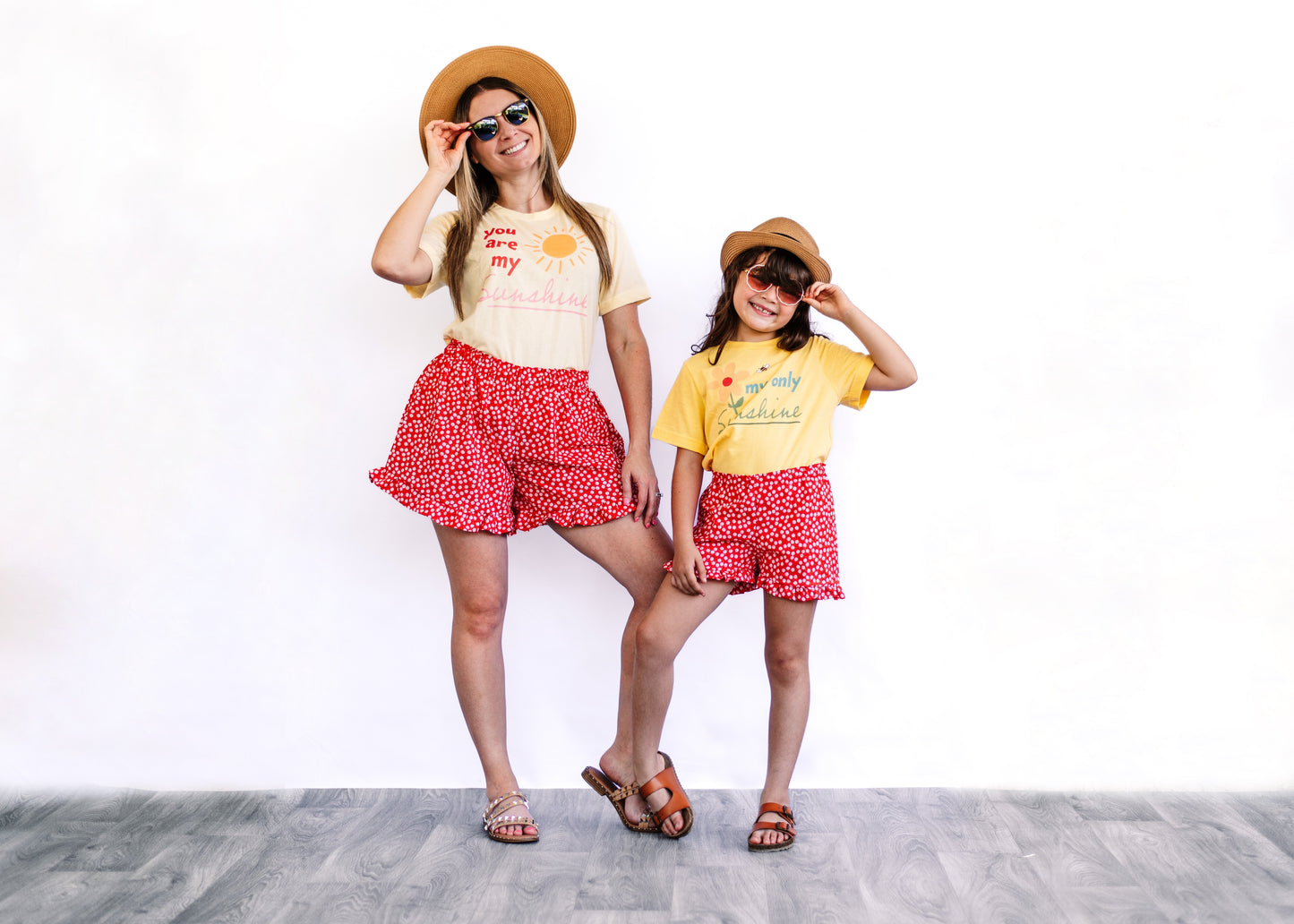Summer Floral Ruffle Shorts - Adult
