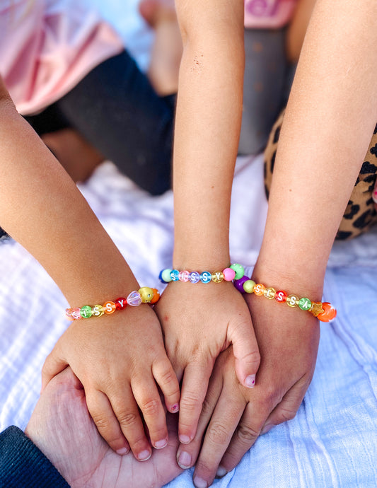 Beaded name bracelets diy