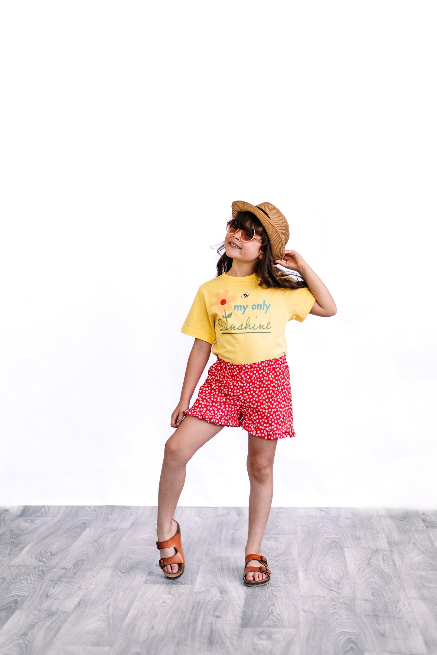 Summer Floral Ruffle Shorts - Child