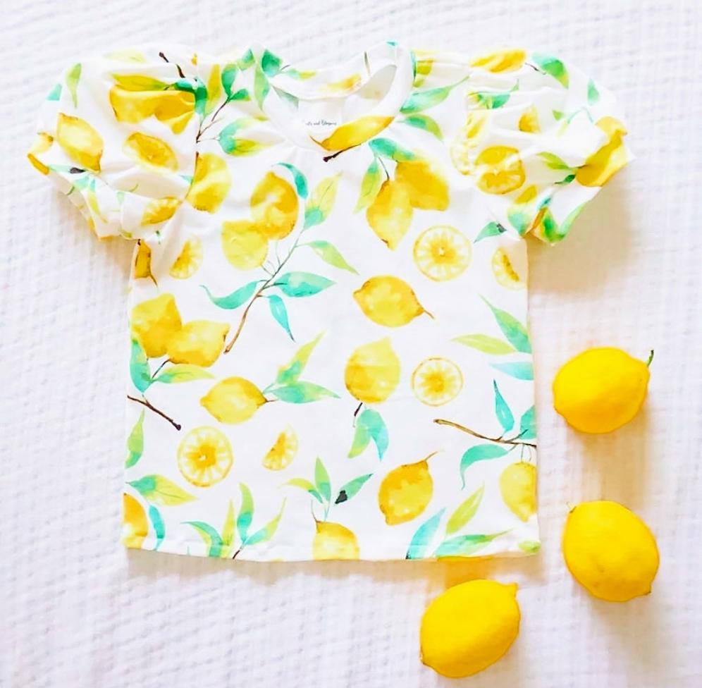 The Emma Blouse- Lemons