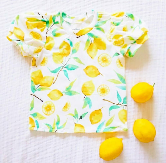 The Emma Blouse- Lemons