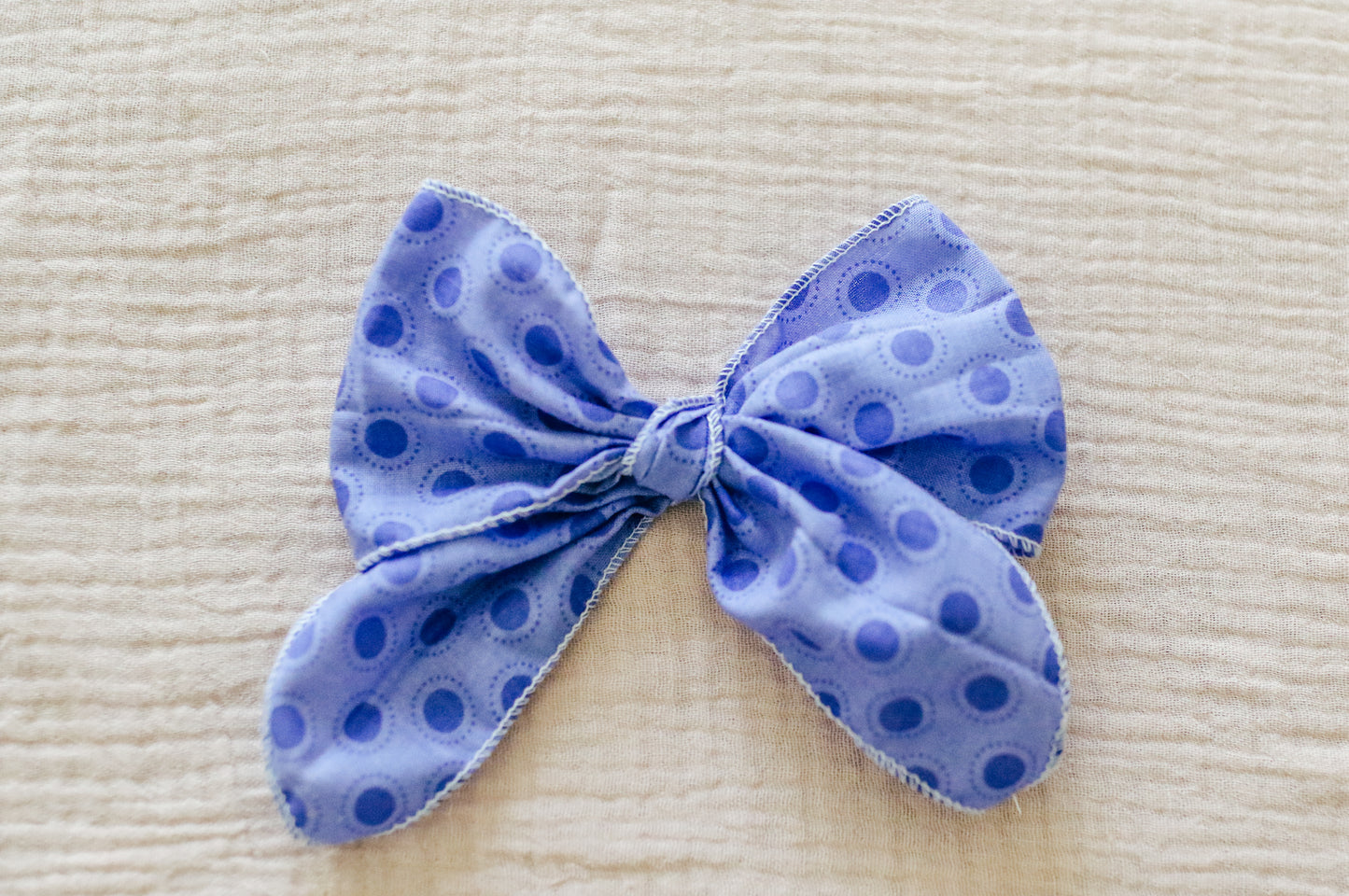 Purple Dot Fable Bow