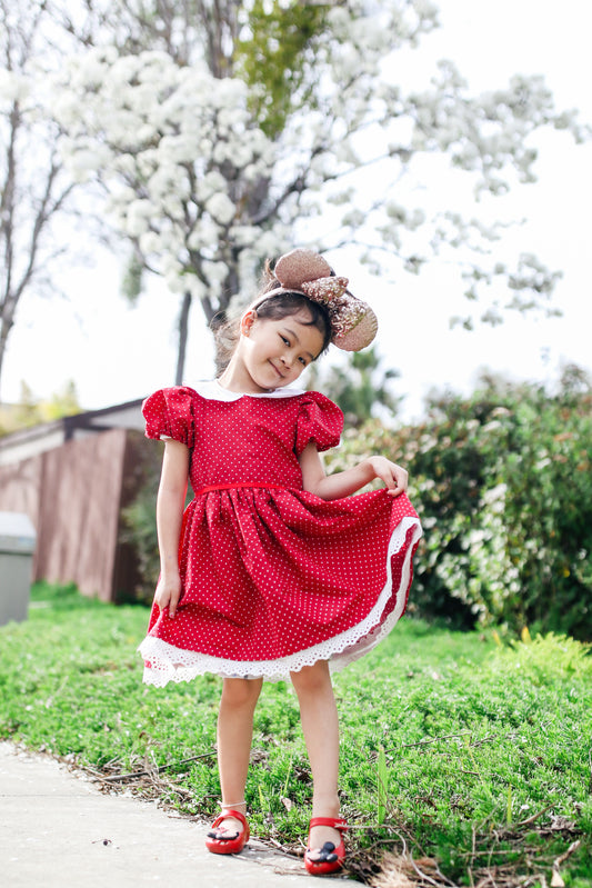 Red Polka Dot Dress (OAK)
