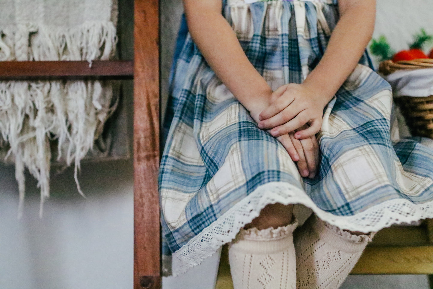 The Haisley Dress- Bunny Blue Plaid