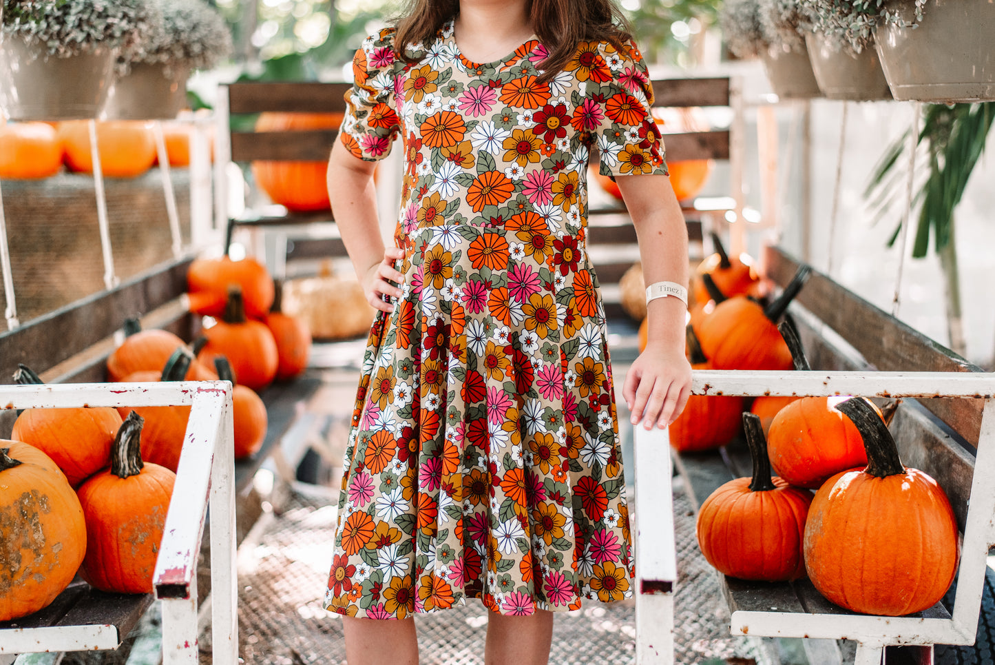 Fall Floral Twirl Dress