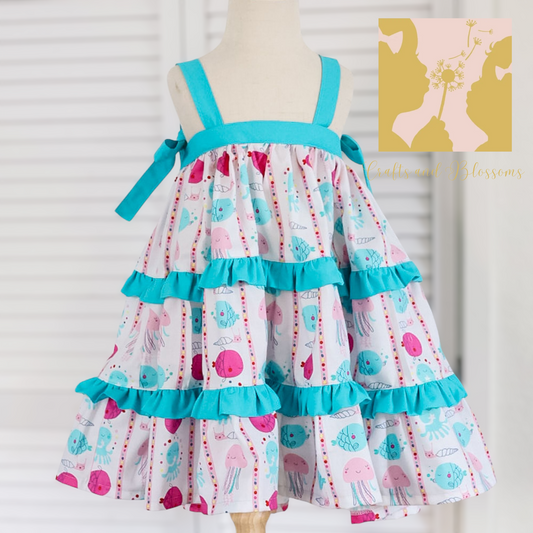 Tidal Treasures Dress size 3T (RTS)