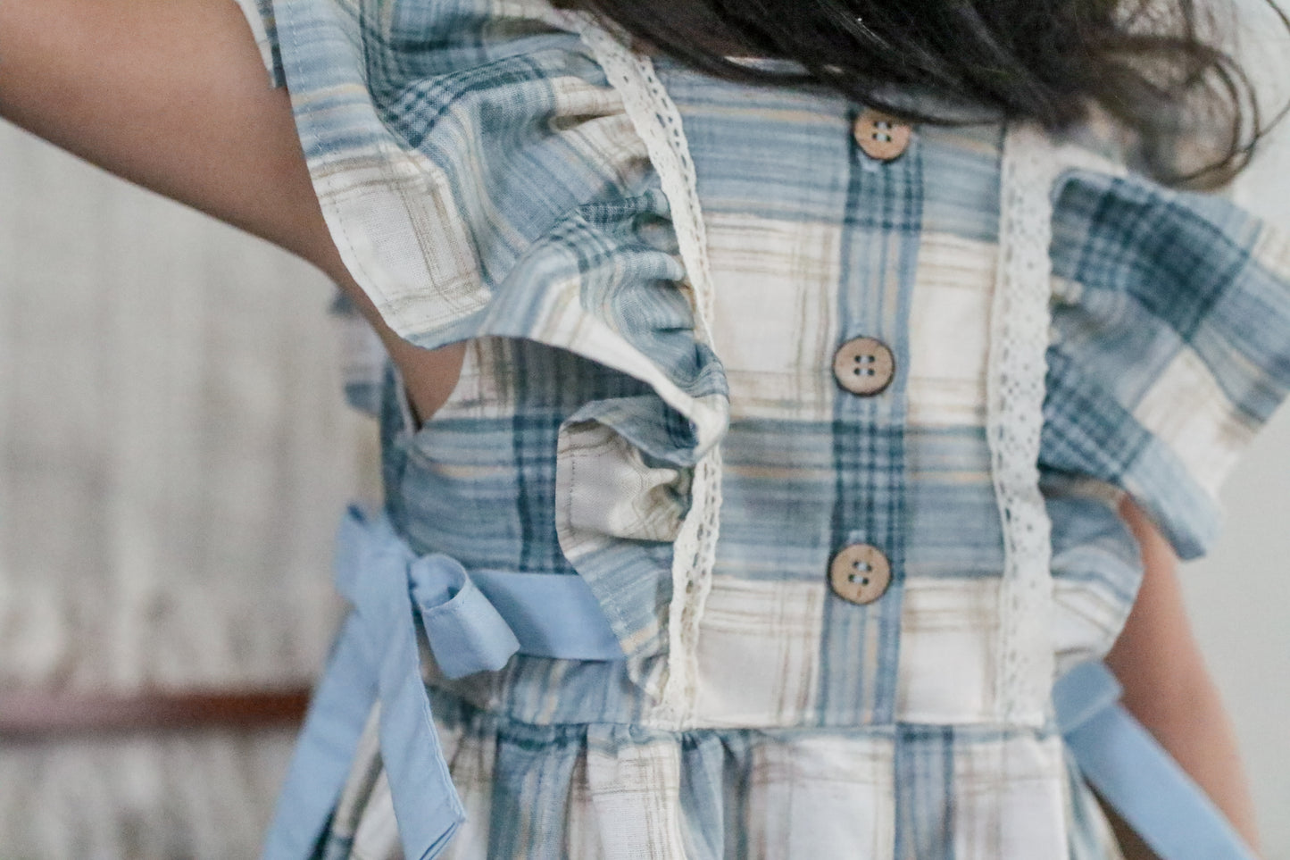 The Haisley Dress- Bunny Blue Plaid