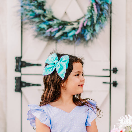 Blue Dot Fable Bow