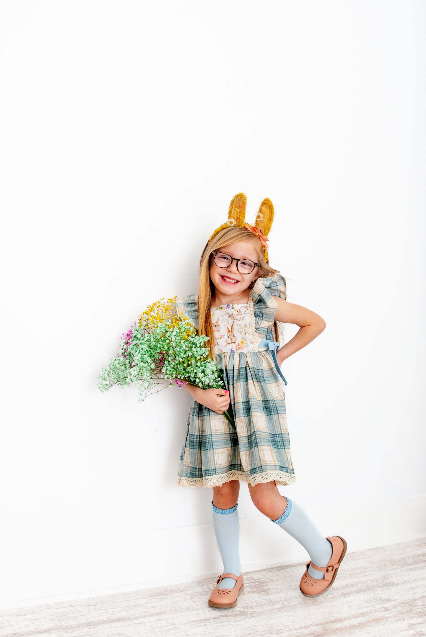 The Haisley Dress- Bunny Blue Plaid