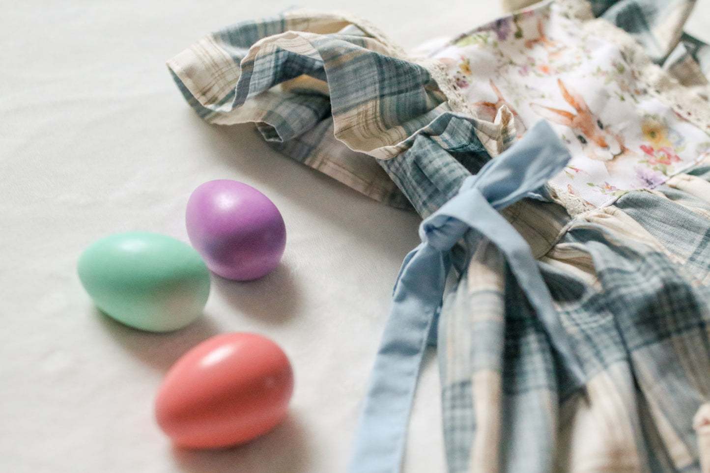 The Haisley Dress- Bunny Blue Plaid